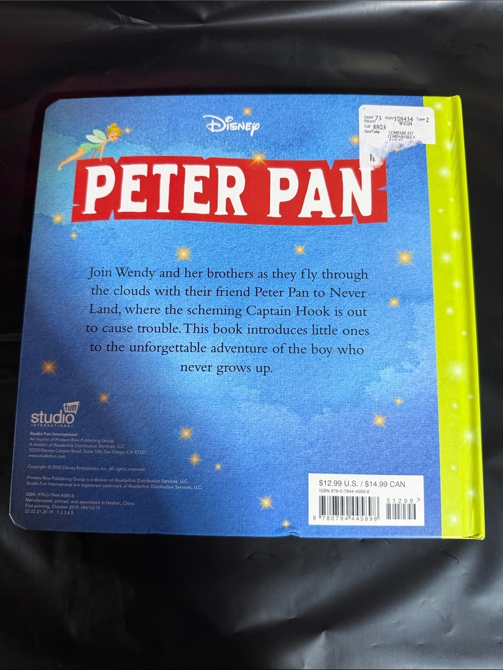 Disney Peter Pan Board Book - Picture 3 of 4